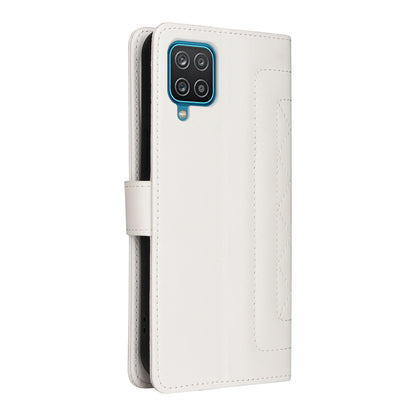 Samsung Galaxy A12 / M12 Diamond Lattice Leather Flip Phone Case - Durable and Convenient Holder with Precision Cutouts
