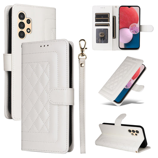 Samsung Galaxy A13 5G / 4G Diamond Lattice Leather Flip Phone Case - Durable and Convenient Holder with Precision Cutouts