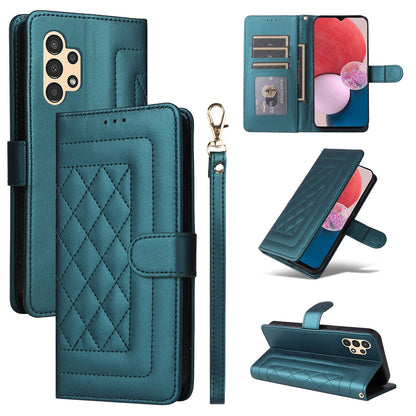 Samsung Galaxy A13 5G / 4G Diamond Lattice Leather Flip Phone Case - Durable and Convenient Holder with Precision Cutouts