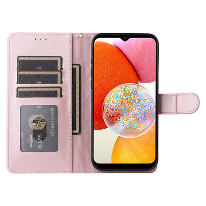 Samsung Galaxy A14 5G / 4G Diamond Lattice Leather Flip Phone Case - Durable and Convenient Holder with Precision Cutouts