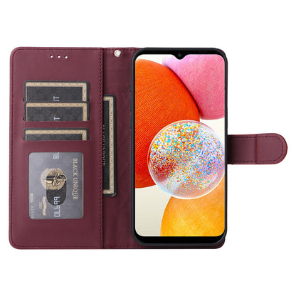 Samsung Galaxy A14 5G / 4G Diamond Lattice Leather Flip Phone Case - Durable and Convenient Holder with Precision Cutouts