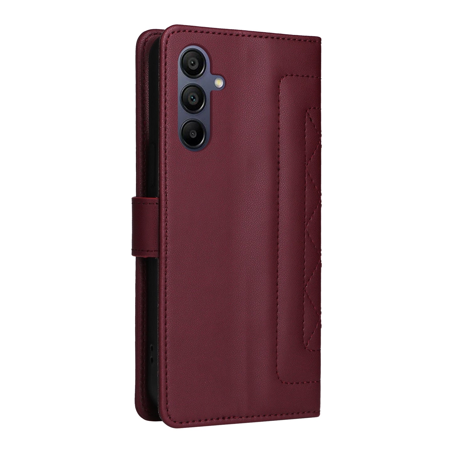 Samsung Galaxy A15 5G / 4G Diamond Lattice Leather Flip Phone Case - Durable and Convenient Holder with Precision Cutouts