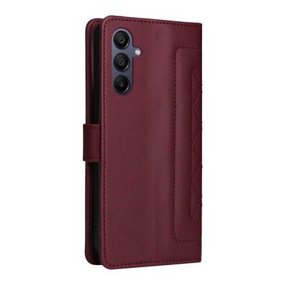 Samsung Galaxy A15 5G / 4G Diamond Lattice Leather Flip Phone Case - Durable and Convenient Holder with Precision Cutouts