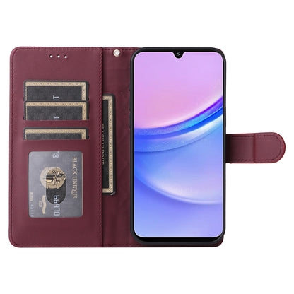 Samsung Galaxy A15 5G / 4G Diamond Lattice Leather Flip Phone Case - Durable and Convenient Holder with Precision Cutouts