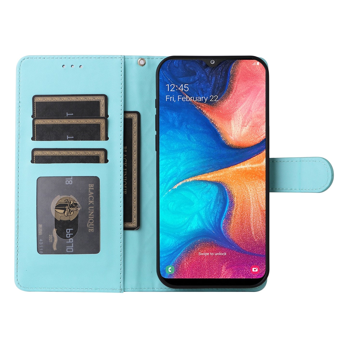 Samsung Galaxy A20 / A30 Diamond Lattice Leather Flip Phone Case - Durable and Convenient Holder with Precision Cutouts