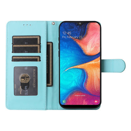 Samsung Galaxy A20 / A30 Diamond Lattice Leather Flip Phone Case - Durable and Convenient Holder with Precision Cutouts