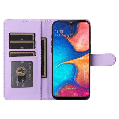 Samsung Galaxy A20 / A30 Diamond Lattice Leather Flip Phone Case - Durable and Convenient Holder with Precision Cutouts