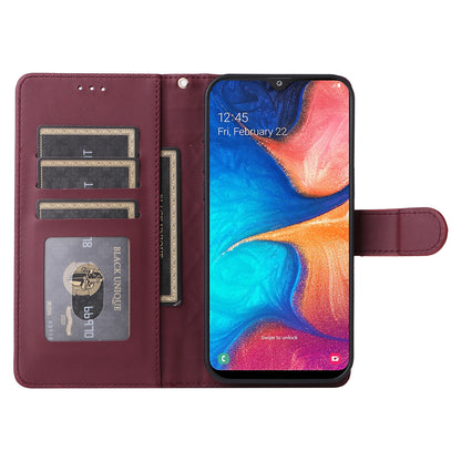 Samsung Galaxy A20 / A30 Diamond Lattice Leather Flip Phone Case - Durable and Convenient Holder with Precision Cutouts