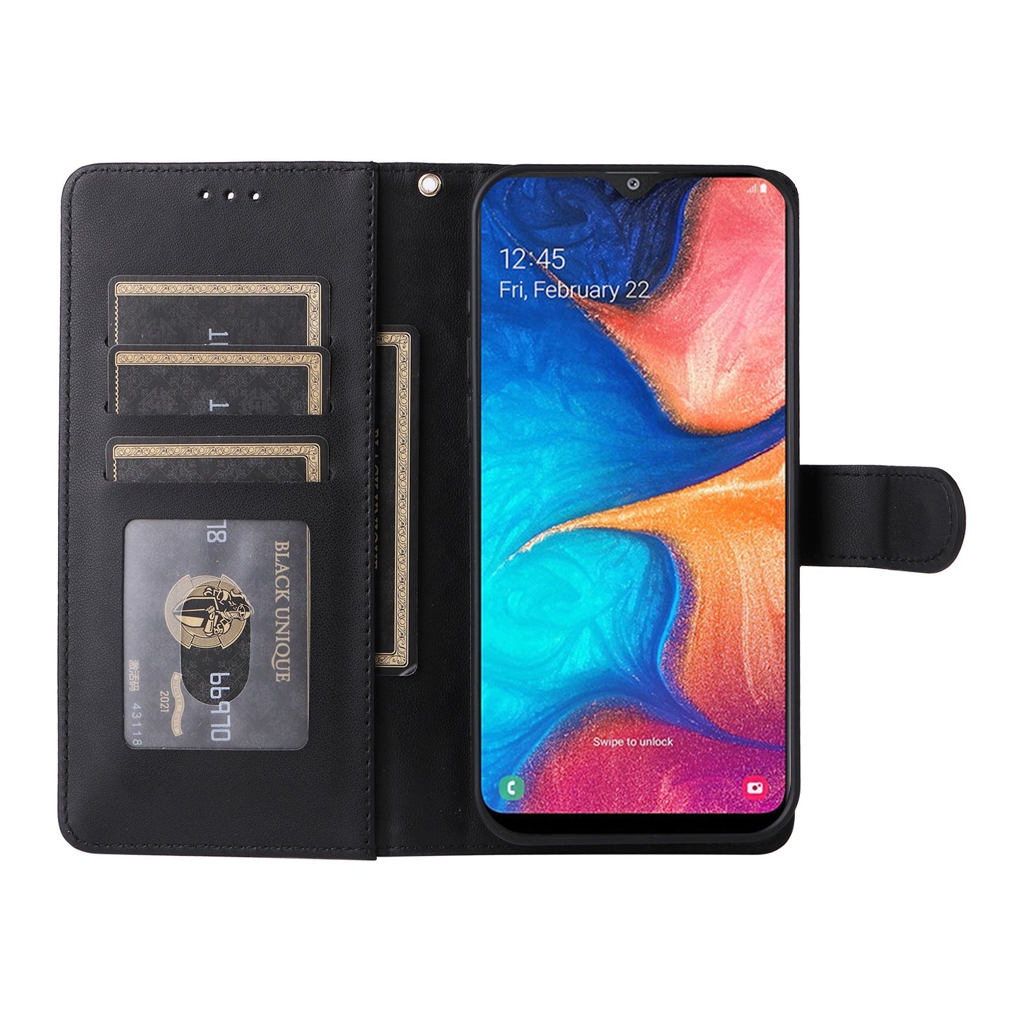 Samsung Galaxy A20 / A30 Diamond Lattice Leather Flip Phone Case - Durable and Convenient Holder with Precision Cutouts