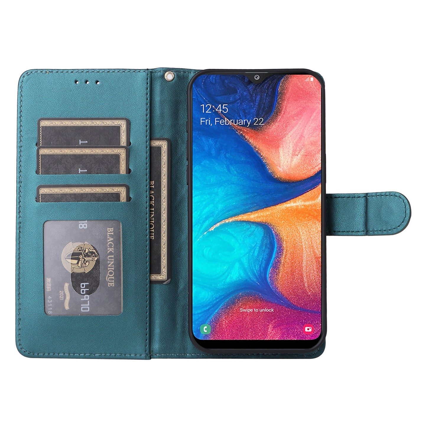 Samsung Galaxy A20 / A30 Diamond Lattice Leather Flip Phone Case - Durable and Convenient Holder with Precision Cutouts