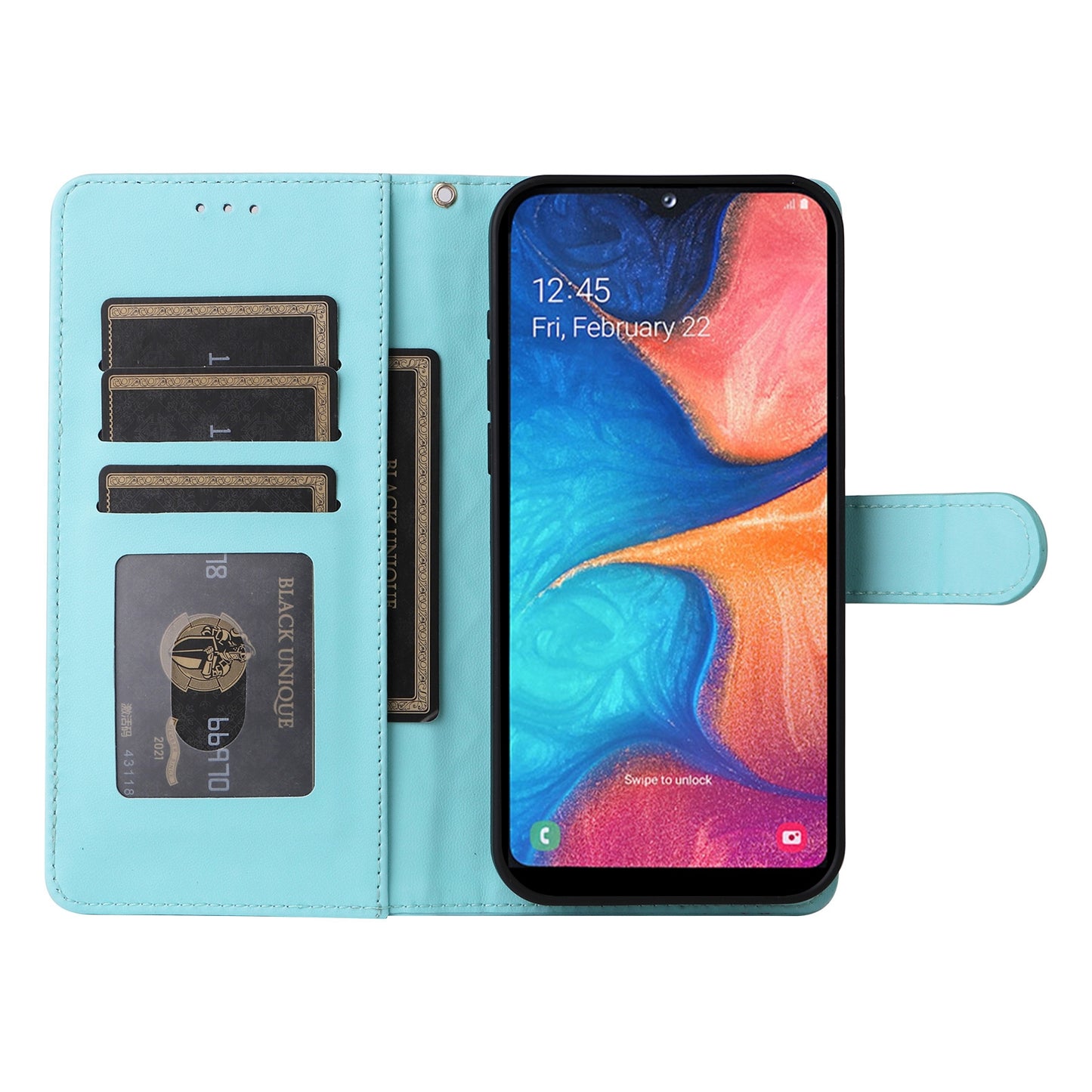 Samsung Galaxy A20e Diamond Lattice Leather Flip Phone Case - Durable and Convenient Holder with Precision Cutouts