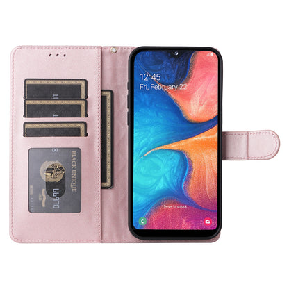 Samsung Galaxy A20e Diamond Lattice Leather Flip Phone Case - Durable and Convenient Holder with Precision Cutouts