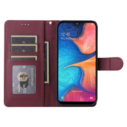 Samsung Galaxy A20e Diamond Lattice Leather Flip Phone Case - Durable and Convenient Holder with Precision Cutouts
