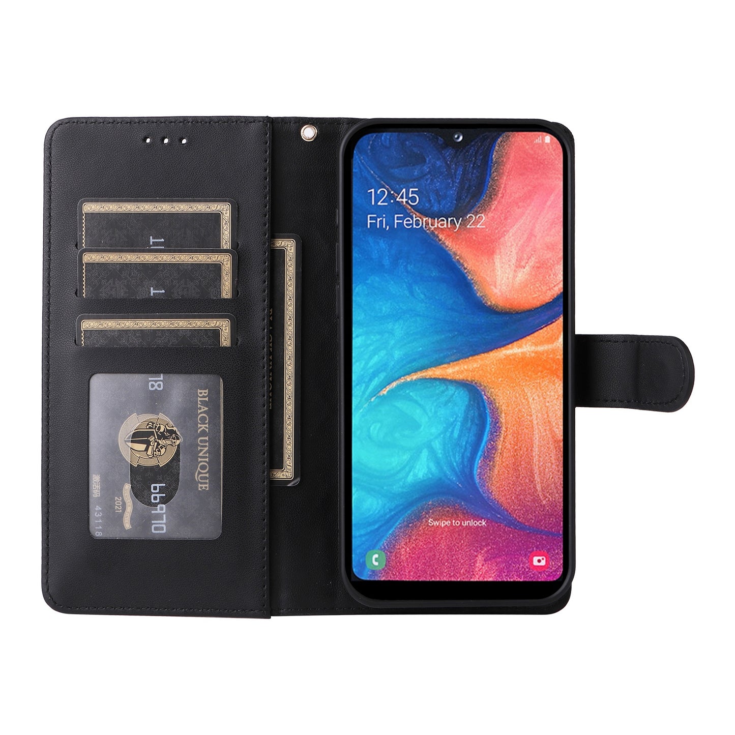 Samsung Galaxy A20e Diamond Lattice Leather Flip Phone Case - Durable and Convenient Holder with Precision Cutouts