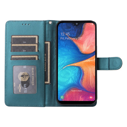 Samsung Galaxy A20e Diamond Lattice Leather Flip Phone Case - Durable and Convenient Holder with Precision Cutouts