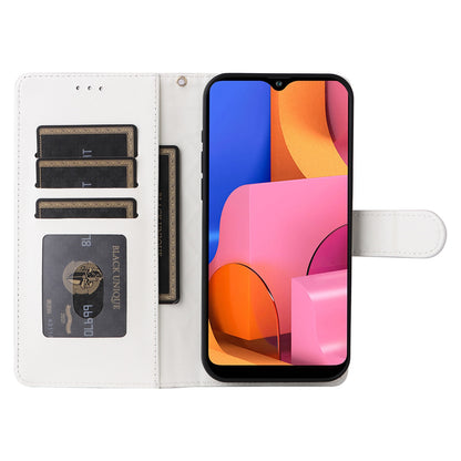 Samsung Galaxy A20s Diamond Lattice Leather Flip Phone Case - Durable and Convenient Holder with Precision Cutouts