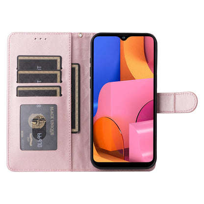 Samsung Galaxy A20s Diamond Lattice Leather Flip Phone Case - Durable and Convenient Holder with Precision Cutouts