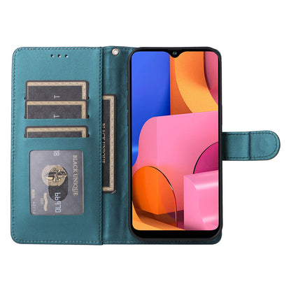 Samsung Galaxy A20s Diamond Lattice Leather Flip Phone Case - Durable and Convenient Holder with Precision Cutouts