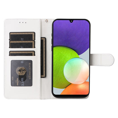 Samsung Galaxy A22 4G Diamond Lattice Leather Flip Phone Case - Durable and Convenient Holder with Precision Cutouts