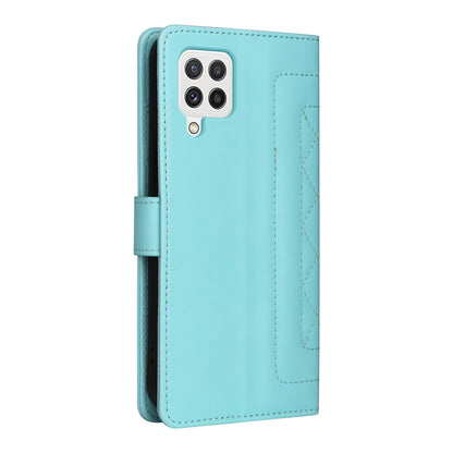 Samsung Galaxy A22 4G Diamond Lattice Leather Flip Phone Case - Durable and Convenient Holder with Precision Cutouts
