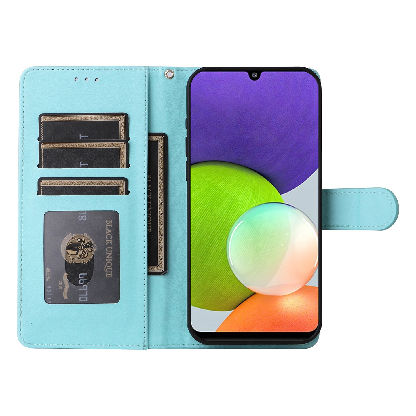 Samsung Galaxy A22 4G Diamond Lattice Leather Flip Phone Case - Durable and Convenient Holder with Precision Cutouts