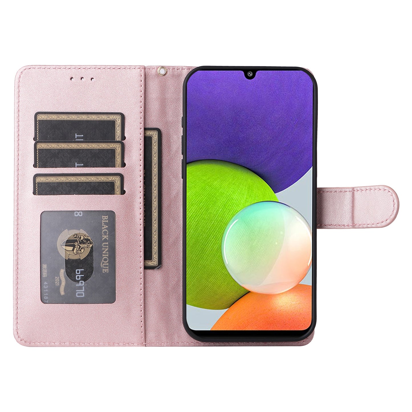 Samsung Galaxy A22 4G Diamond Lattice Leather Flip Phone Case - Durable and Convenient Holder with Precision Cutouts