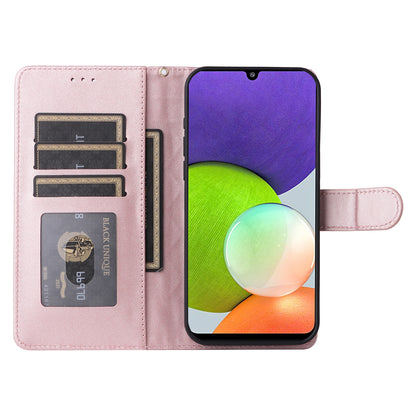 Samsung Galaxy A22 4G Diamond Lattice Leather Flip Phone Case - Durable and Convenient Holder with Precision Cutouts