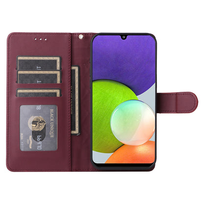 Samsung Galaxy A22 4G Diamond Lattice Leather Flip Phone Case - Durable and Convenient Holder with Precision Cutouts