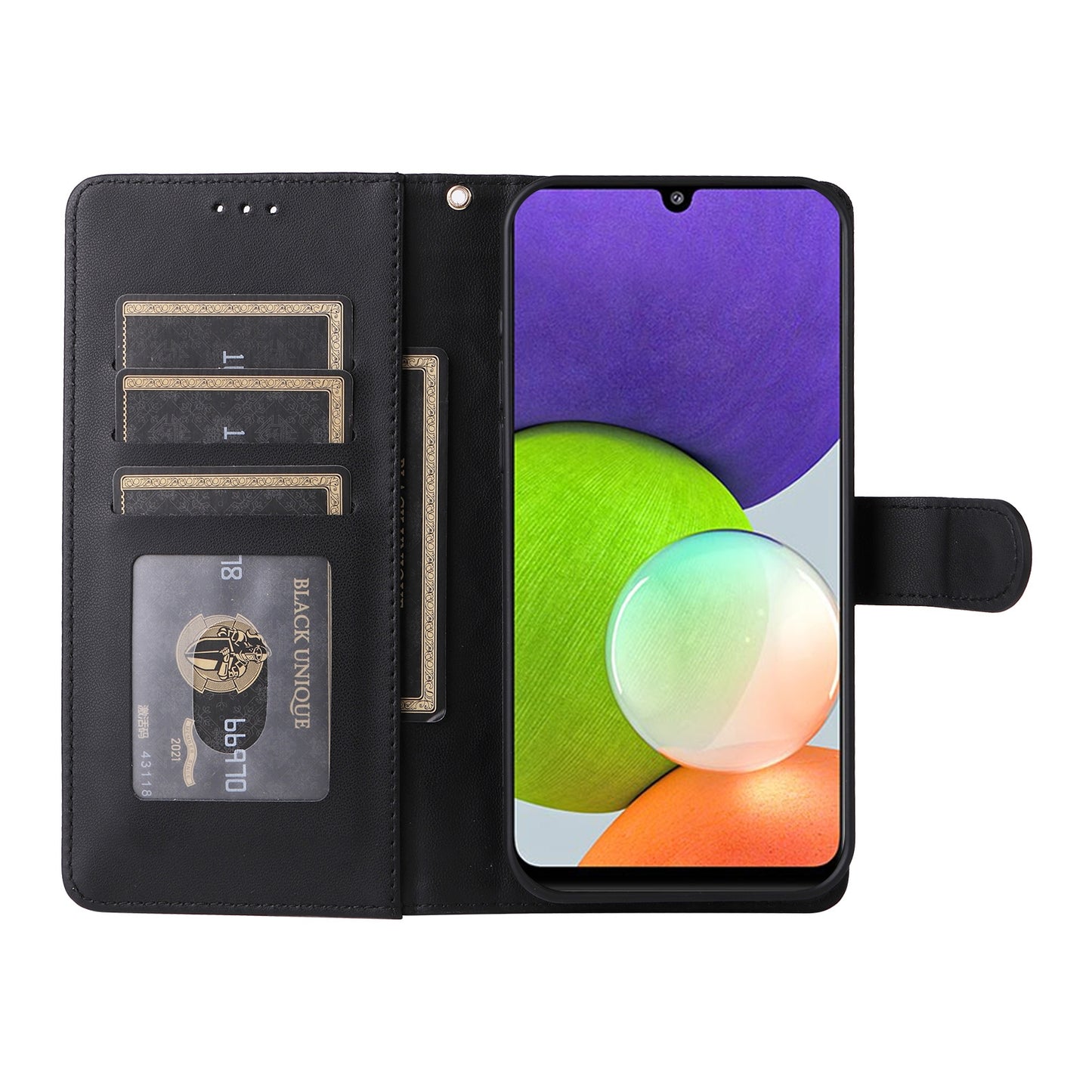 Samsung Galaxy A22 4G Diamond Lattice Leather Flip Phone Case - Durable and Convenient Holder with Precision Cutouts