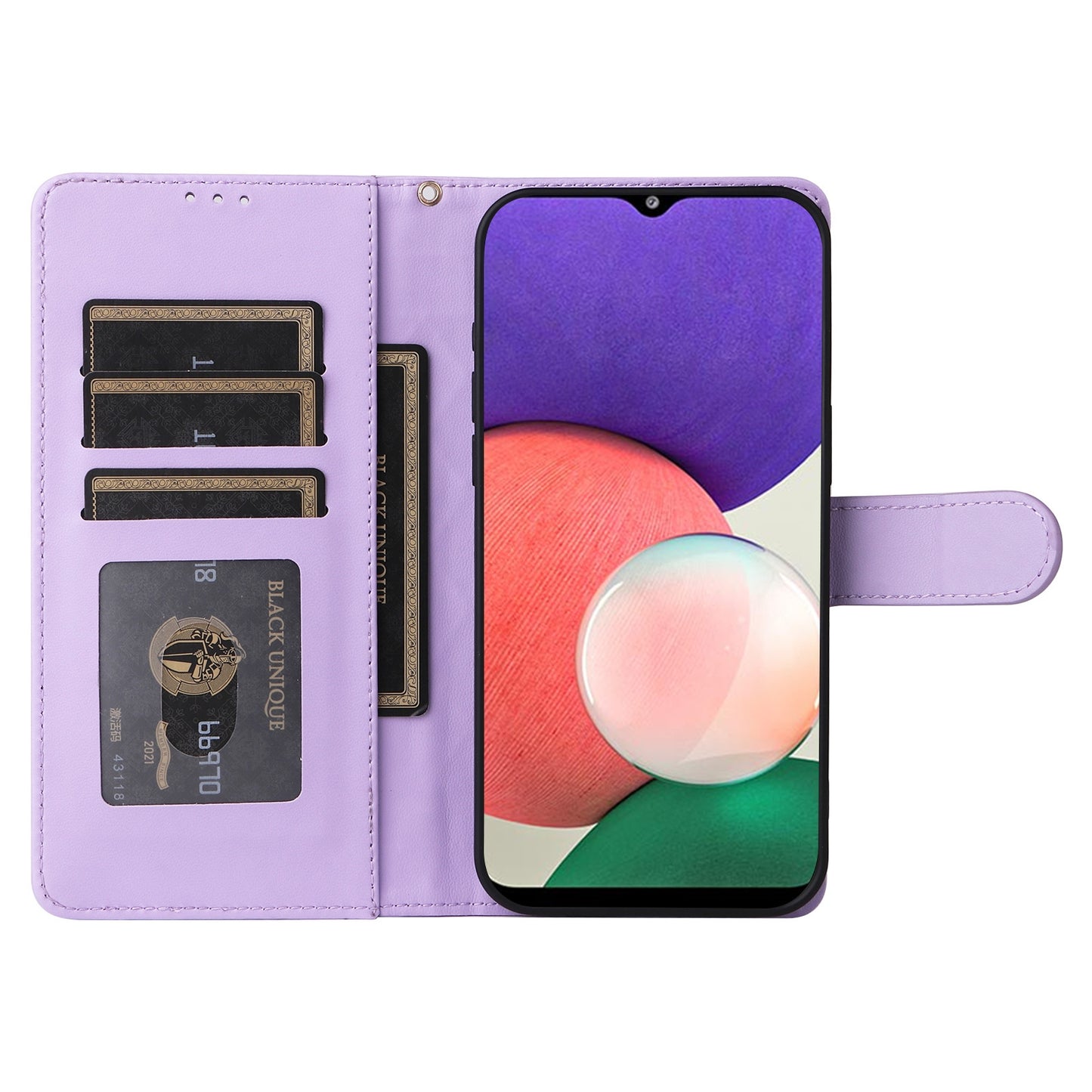 Samsung Galaxy A22 5G Diamond Lattice Leather Flip Phone Case - Durable and Convenient Holder with Precision Cutouts