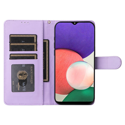 Samsung Galaxy A22 5G Diamond Lattice Leather Flip Phone Case - Durable and Convenient Holder with Precision Cutouts