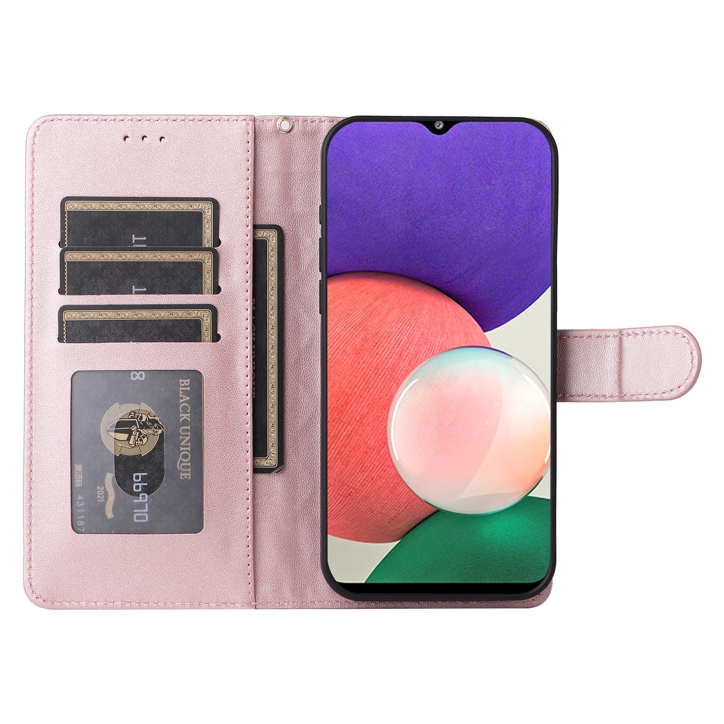 Samsung Galaxy A22 5G Diamond Lattice Leather Flip Phone Case - Durable and Convenient Holder with Precision Cutouts