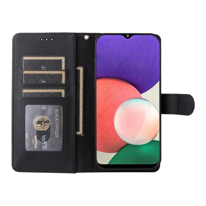 Samsung Galaxy A22 5G Diamond Lattice Leather Flip Phone Case - Durable and Convenient Holder with Precision Cutouts