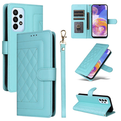 Samsung Galaxy A23 5G / 4G Diamond Lattice Leather Flip Phone Case - Durable and Convenient Holder with Precision Cutouts