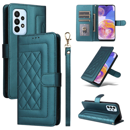 Samsung Galaxy A23 5G / 4G Diamond Lattice Leather Flip Phone Case - Durable and Convenient Holder with Precision Cutouts