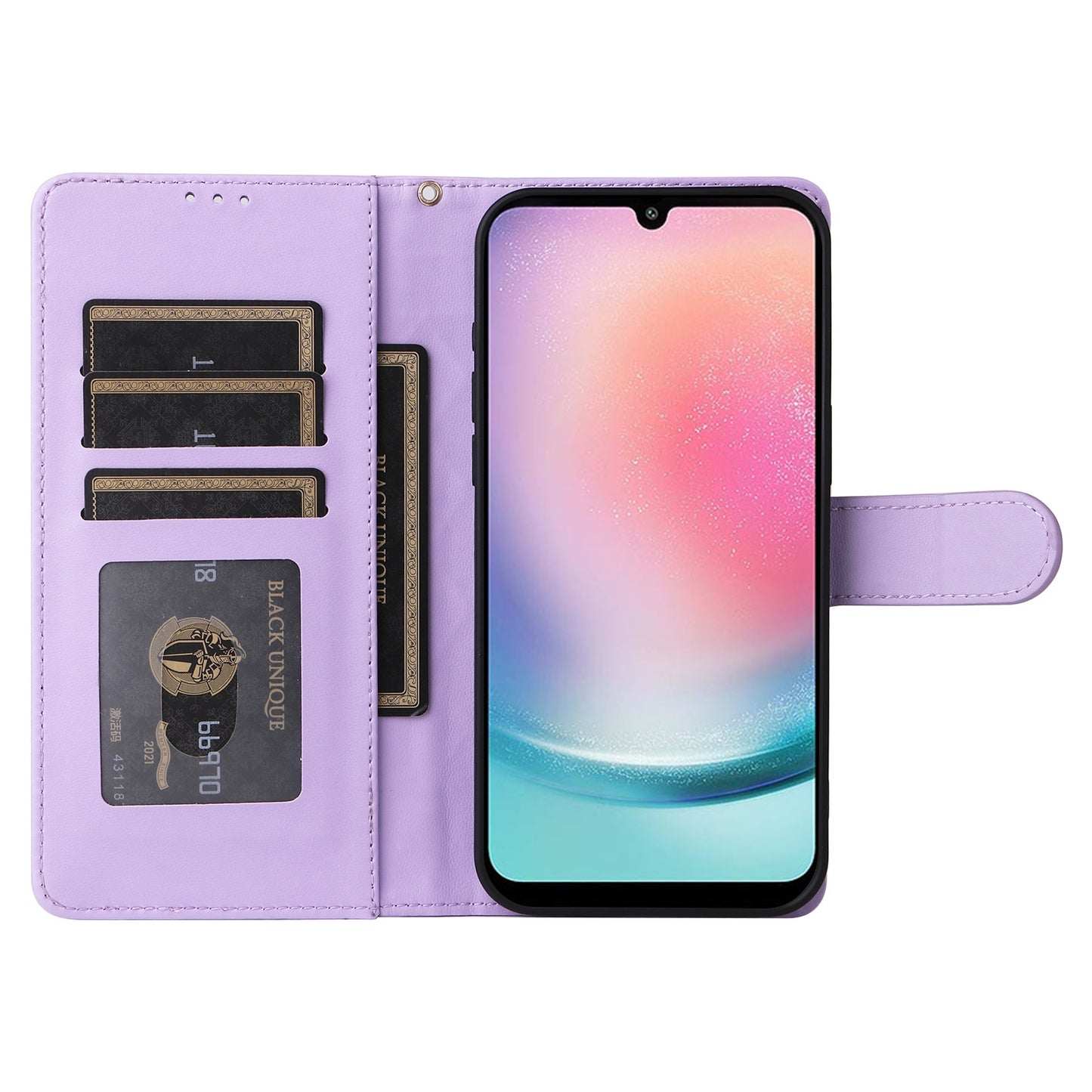 Samsung Galaxy A24 4G Diamond Lattice Leather Flip Phone Case - Durable and Convenient Holder with Precision Cutouts