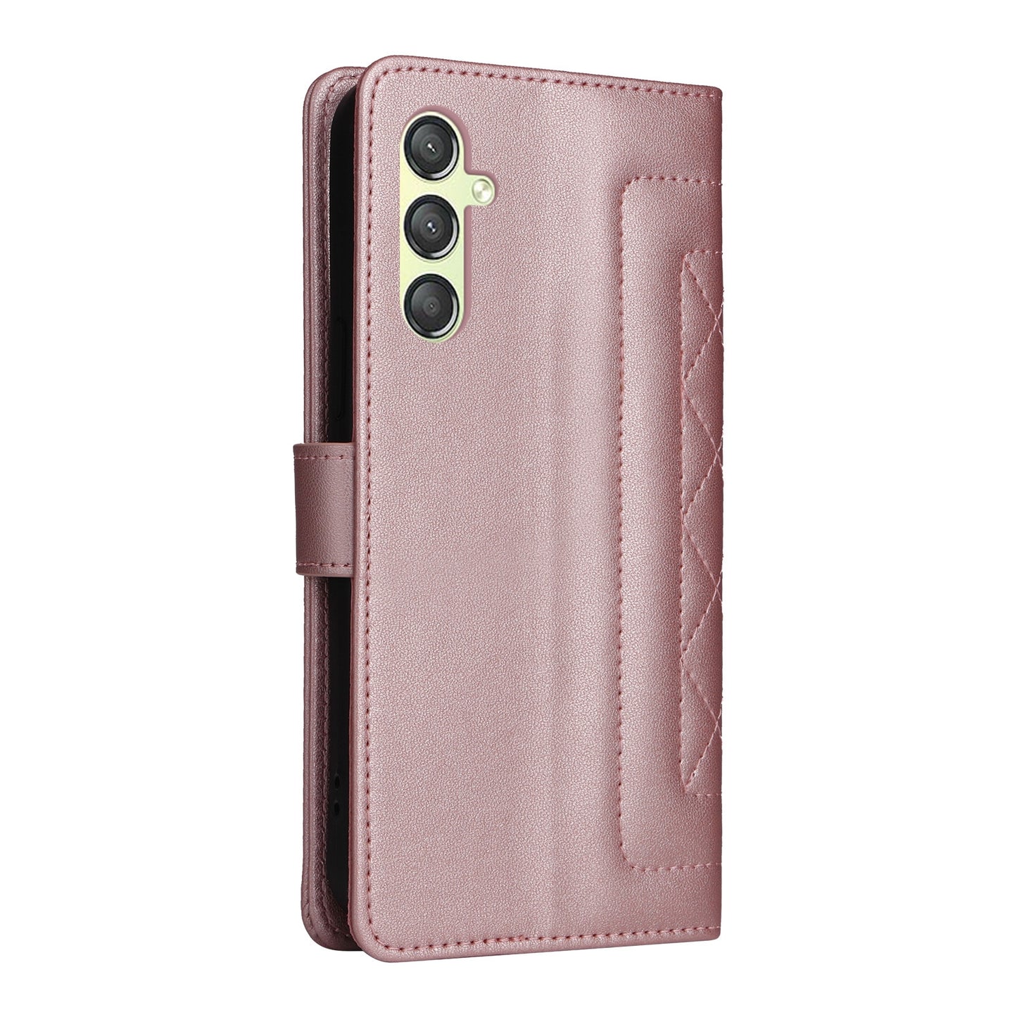 Samsung Galaxy A24 4G Diamond Lattice Leather Flip Phone Case - Durable and Convenient Holder with Precision Cutouts