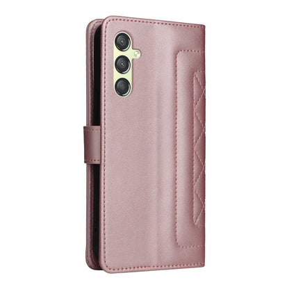 Samsung Galaxy A24 4G Diamond Lattice Leather Flip Phone Case - Durable and Convenient Holder with Precision Cutouts