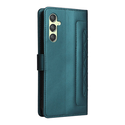 Samsung Galaxy A24 4G Diamond Lattice Leather Flip Phone Case - Durable and Convenient Holder with Precision Cutouts