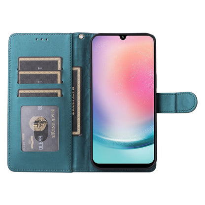 Samsung Galaxy A24 4G Diamond Lattice Leather Flip Phone Case - Durable and Convenient Holder with Precision Cutouts