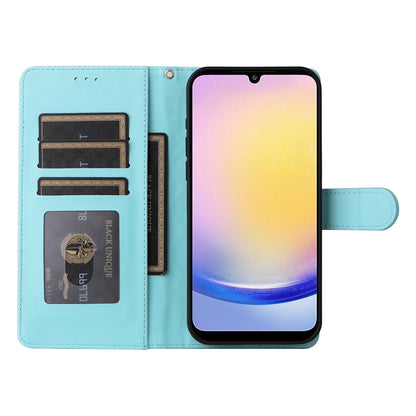 Samsung Galaxy A25 5G Diamond Lattice Leather Flip Phone Case - Durable and Convenient Holder with Precision Cutouts