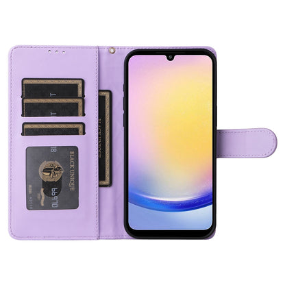 Samsung Galaxy A25 5G Diamond Lattice Leather Flip Phone Case - Durable and Convenient Holder with Precision Cutouts