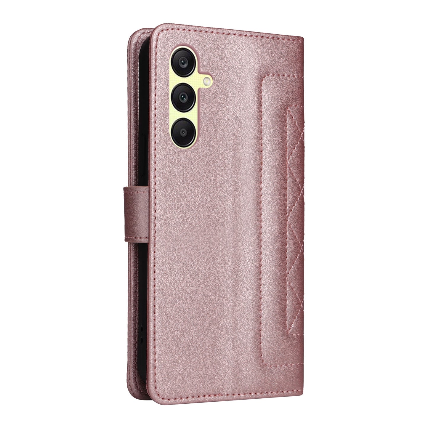 Samsung Galaxy A25 5G Diamond Lattice Leather Flip Phone Case - Durable and Convenient Holder with Precision Cutouts