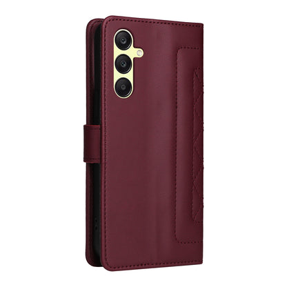 Samsung Galaxy A25 5G Diamond Lattice Leather Flip Phone Case - Durable and Convenient Holder with Precision Cutouts