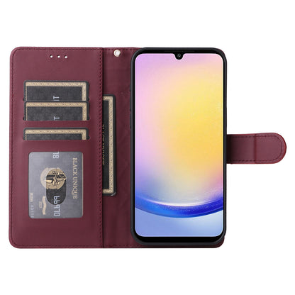 Samsung Galaxy A25 5G Diamond Lattice Leather Flip Phone Case - Durable and Convenient Holder with Precision Cutouts