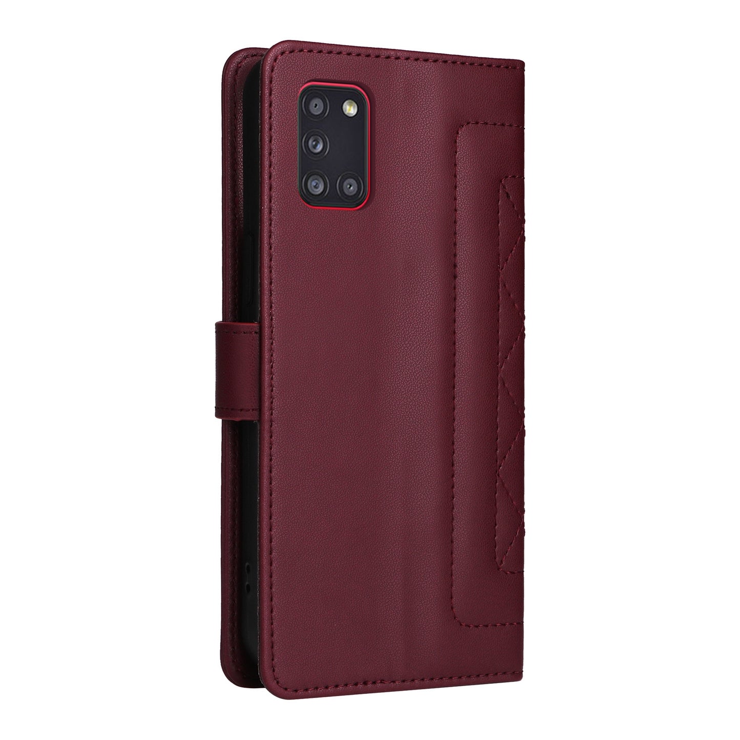 Samsung Galaxy A31 EU Version Diamond Lattice Leather Flip Phone Case - Durable and Convenient Holder with Precision Cutouts