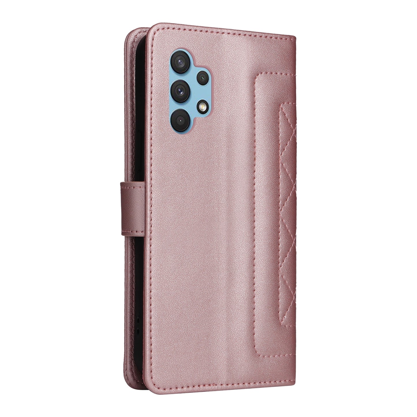 Samsung Galaxy A32 4G Diamond Lattice Leather Flip Phone Case - Durable and Convenient Holder with Precision Cutouts