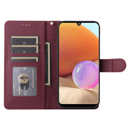 Samsung Galaxy A32 4G Diamond Lattice Leather Flip Phone Case - Durable and Convenient Holder with Precision Cutouts