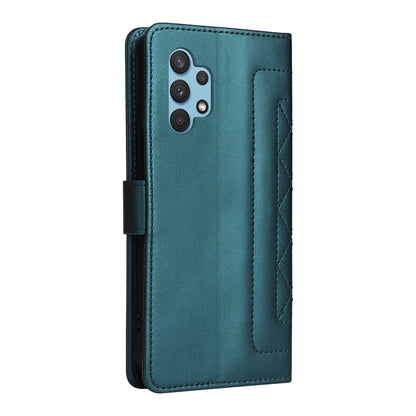 Samsung Galaxy A32 4G Diamond Lattice Leather Flip Phone Case - Durable and Convenient Holder with Precision Cutouts