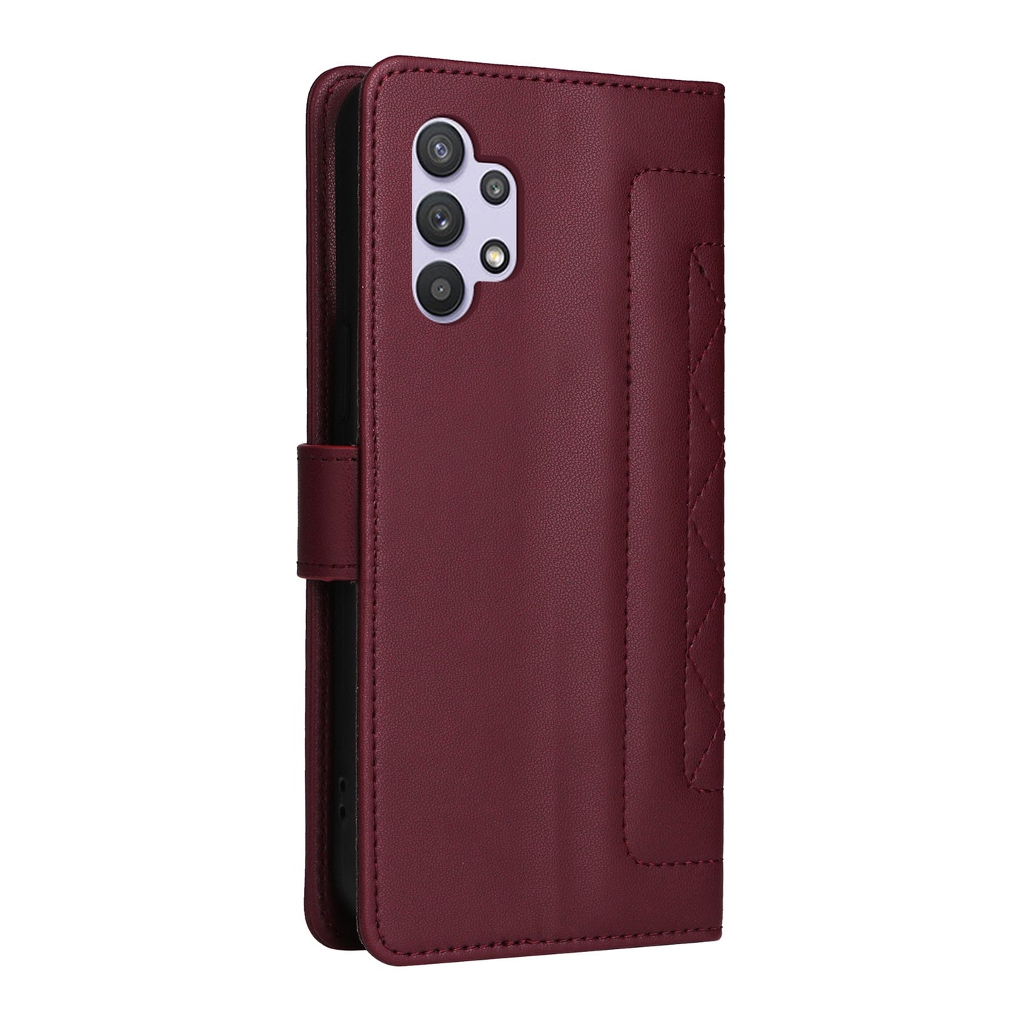 Samsung Galaxy A32 5G Diamond Lattice Leather Flip Phone Case - Durable and Convenient Holder with Precision Cutouts